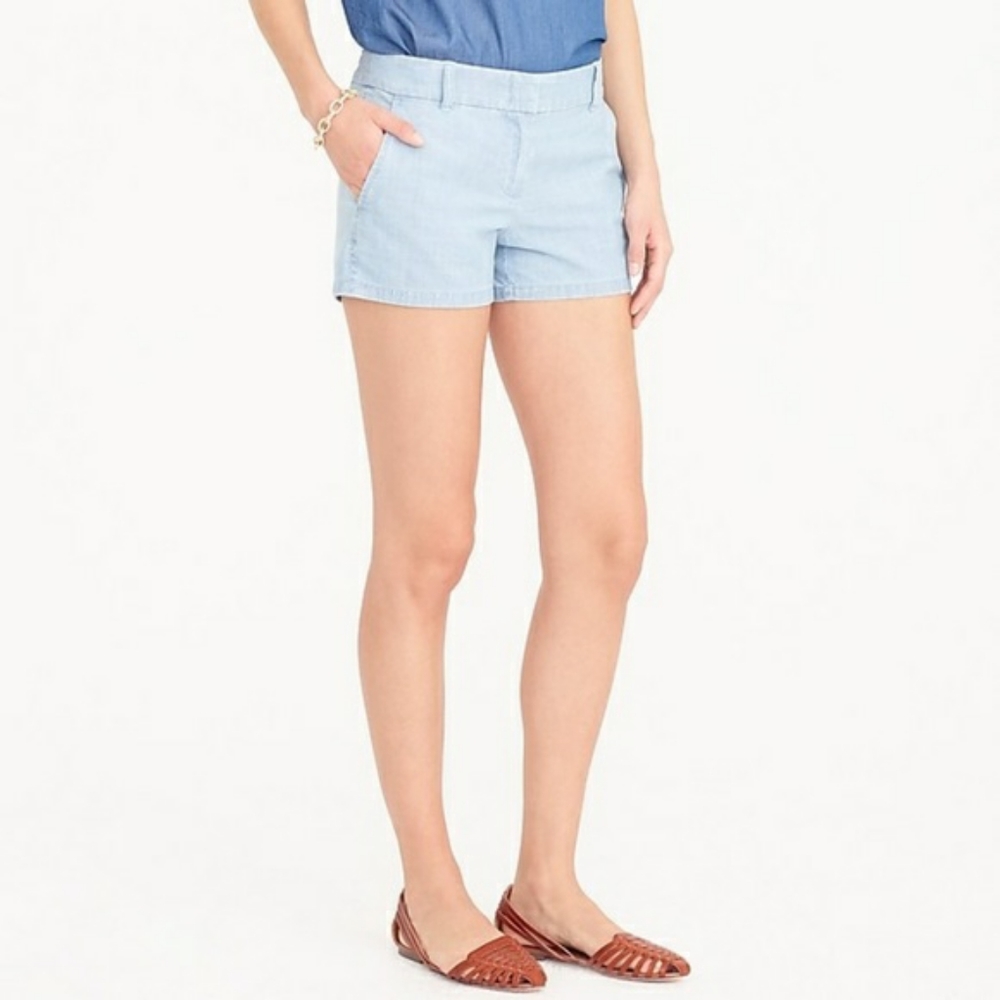 J. Crew Factory 3" Chambray Shorts NWOT!!